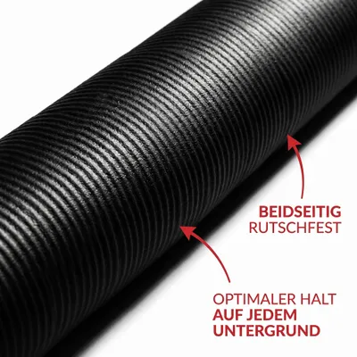 Zdjęcie produktu dla Mata do jogi 183x61x1,5 cm, czarna, antypoślizgowa, do fitnessu