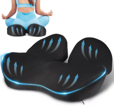 Produktbild von Orthopädischer Sitzring, Steißbeinstütze, Steißbeinentlastung für Auto, Sofa, Schreibtisch und Rollstuhl (schwarz)