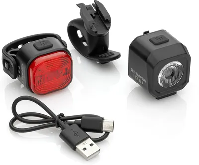 Image de Kit d'éclairage pour vélo | DIAMOND | luminosité maximale | Lampe de vélo LED rechargeable par USB