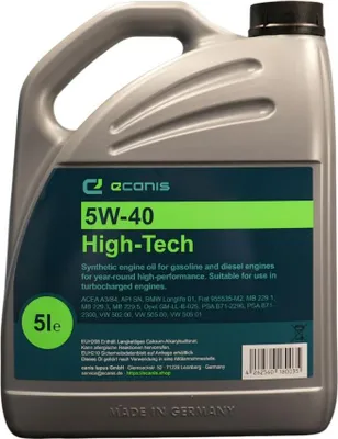 Produktbild von Motoröl 5 Liter 5W-40 A3/B4 SN ECANIS High-Tech synthetisch für diverse PKW