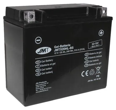 Obrázok produktu pre JMT Gélová batéria YTX20HL-BS 12 V 20 Ah 310 A 175 x 87 x 154 mm