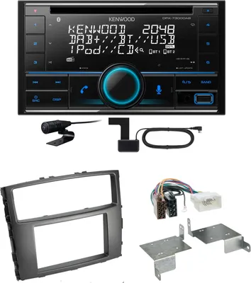 Produktbild von Kenwood DPX-7300DAB Bluetooth DAB CD USB Einbauset für Mitsubishi Pajero bis 2014