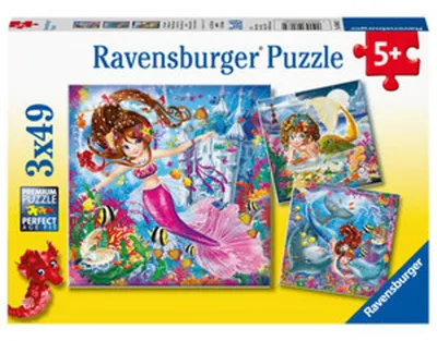 Image de Ravensburger 8063 Ravensburger Bezaubernde Meerjungfrauen Puzzle 3x 49 Teile