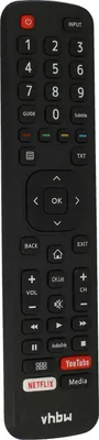 Produktbild von vhbw Fernbedienung kompatibel mit Hisense H65AE6000, H65AE6030, H65A6120 Fernseher, TV - Ersatzfernbedienung
