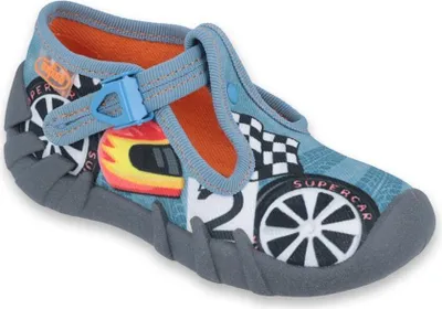Produktbild von Jungen Hausschuhe Befado Speedy 110P369 Racing, Schnalle