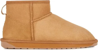 A single tan boot is shown against a white background.