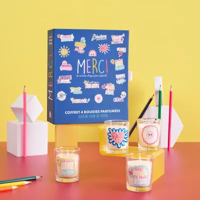 Produktbild von Duftkerzen-Geschenkset (4 Stück) – Dankeschön