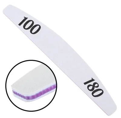 Produktbild von Halbmondförmige Bootsnagelfeile, violette Mitte, 100/180 CU-05 Beste Qualität