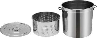 Image de Casserole, acier inoxydable, grande capacité, argent