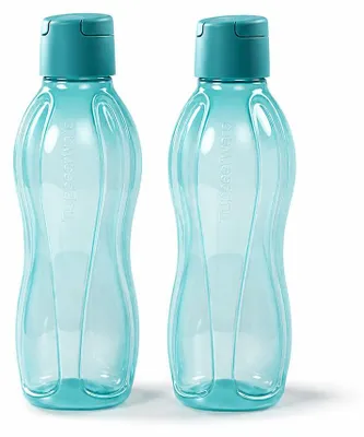Produktbild von TUPPERWARE To Go Eco 750ml blau/türkis Trinkflasche Clippverschluss Ökoflasche (2)