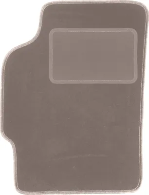 Produktbild von Fahrerfußmatte Velours beige passend für Kia Shuma (1997-2004, Limousine) – mit Befestigungen – passgenau