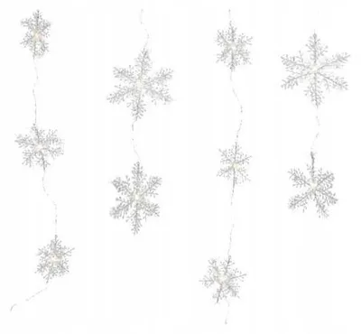 Produktbild von Kaemingk LED Lichterkette Schneeflocken 120cm warmweiß