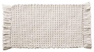 Productafbeelding van Heckettlane badmat - Kleur: Off-White - Madras - 70x120 cm - Gemaakt van 60% polyester en 40% katoen
