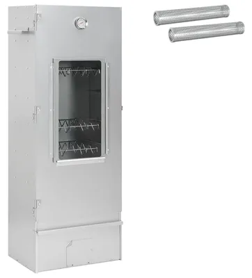 Immagine prodotto di vidaXL Forno per affumicatura, 3 pezzi, acciaio zincato argentato