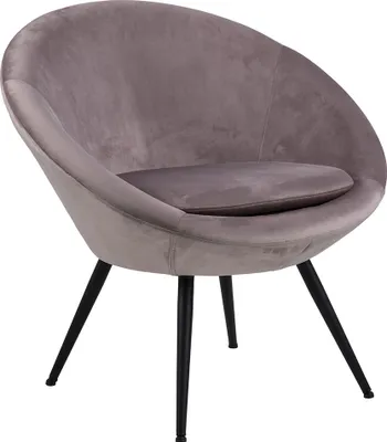 Produktbild von Smuk Samt Sessel Lucena Dusty Rose Beinen