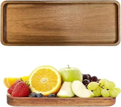 Productafbeelding van Famanu houten dienblad, 29 x 10 cm - rechthoekig, decoratief, robuust