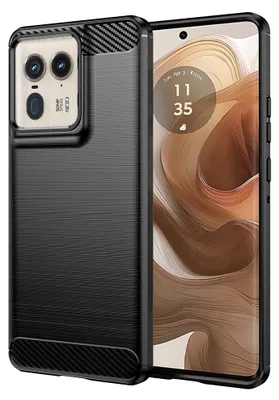 Zdjęcie produktu dla Etui Carbon Shield dla Motorola Edge 50 Ultra - Luksusowa Ochrona w Czarnym Kolorze KP36940