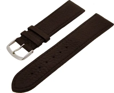 Produktbild von Uhrenarmband superweiches Hirschleder flach Dunkelbraun 20mm Dornschließe