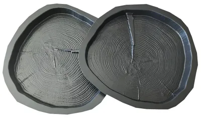 Productafbeelding van Betonvorm 38x34x3 cm - 2 stuks - Herbruikbaar - Multifunctioneel - Houtimitatie - Gietvorm voor tuinpad - Tuinmodel