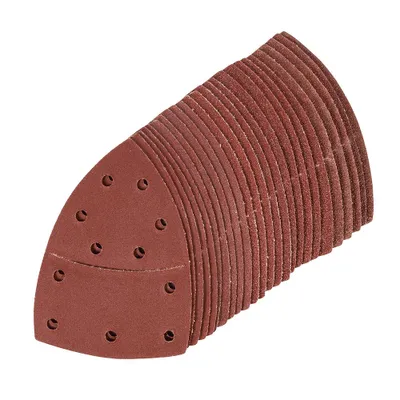 Produktbild von Klettschleifblätter für Multischleifer, 102 x 62 mm, 93 mm, 25er-Pckg. 5 x 40, 60, 80, 120, 180er Körnung