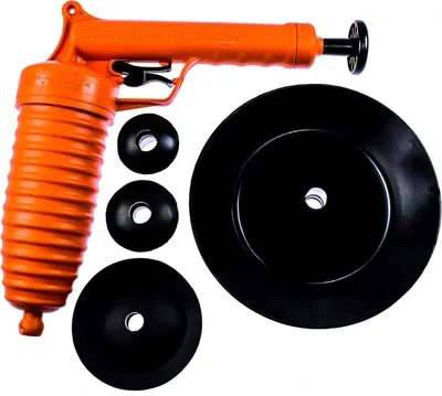 Produktbild von Pango Rohrreiniger 3000 – Druckluft Rohrreiniger ohne Chemie – inkl. WC-Adapter, Excenteradapter 58/50 mm & Abflusssieb-Adapter – Original aus dem TV