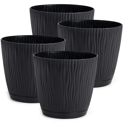 Obrázok produktu pre Omgoods – Súprava 4 matných kvetináčov na kvety a bylinky