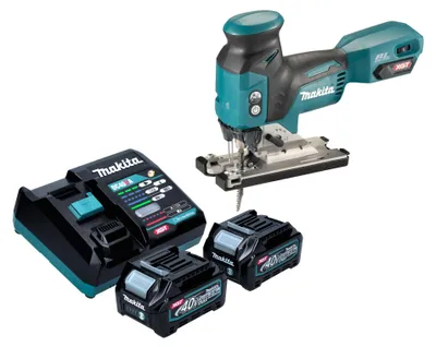 Zdjęcie produktu dla Makita JV 001 GD201 Wyrzynarka akumulatorowa 40 V maks. 135 mm bezszczotkowa + 2x akumulator 2,5 Ah + ładowarka