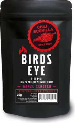 Produktbild von CHILI SCOVILLA Birds Eye, Schoten im SealPack, 20g