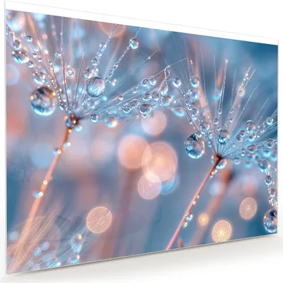 Produktbild von Glasbild 120x90cm in XXL für Wohnzimmer, Schlafzimmer Motiv Wassertropfen Kunst