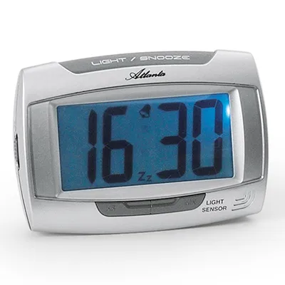 Obrázok produktu pre Atlanta Quartzwecker mit Lichtsensor 1669 (Silber)