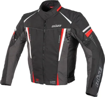 Produktbild von Büse Miles wasserdichte Motorrad Textiljacke, schwarz/rot, M