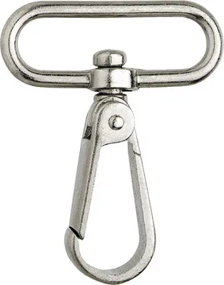 Produktbild von Karabinerhaken, Metall, silberfarben, 40 x 60 mm