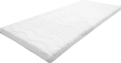 A white mattress topper on a white background.
