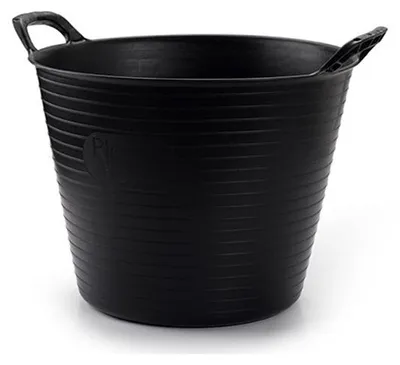 Produktbild von Plasticforte flexibler Eimer/Behalter - schwarz - rund - 42 l - 49 x 38 cm