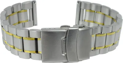 Produktbild von Minott > Uhrenarmband bicolor massives Edelstahlband > Edelstahl, Stegbreite:18mm