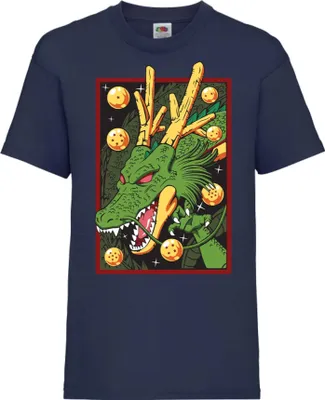 Zdjęcie produktu dla Koszulka Dziecięca Dragon Anime Manga Ball Z Shenron Shenron Dragon, 3-4 Jahr - 104 / Ciemnoniebieski