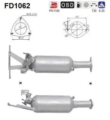 Obrázek produktu pro Filtr Pevných Částic Dpf Volvo 2.4D Euro 4