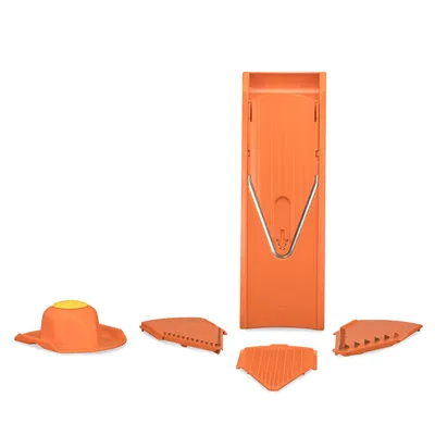 Produktbild von Börner V1 Gemüsehobel Starter Set, Kartoffelschneider Gurkenhobel Gemüseschneider Küchenreibe Pommesschneider Obstreibe Krauthobel, Farbe:Orange