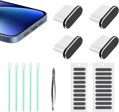 Obrázok produktu pre Ochranná sada USB-C pre smartfóny, notebooky, tablety, ochrana proti prachu, ochrana reproduktorov, univerzálna