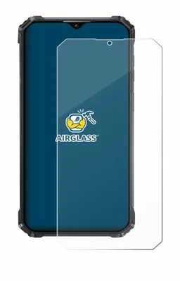 A screen protector is shown placed over a smartphone.