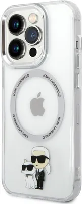 Produktbild von Karl Lagerfeld IML Karl and Choupette NFT MagSafe Case für iPhone 14 Pro Transparent