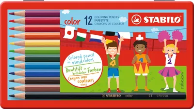 Immagine prodotto di STABILO Buntstifte color, sechseckig, 12er Metall-Etui