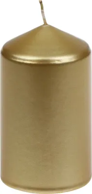 Produktbild von Steinhart Stumpenkerze Edelglanz Ø 5,7 x 10 cm gold