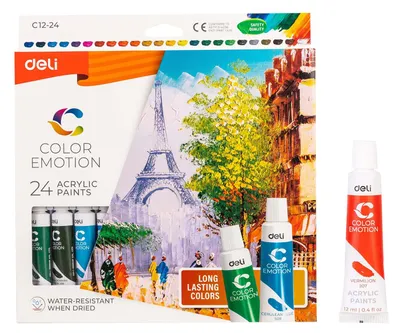 Immagine prodotto di Colori acrilici, 24 colori, tubetto da 12 ml
