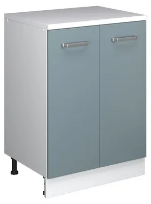 Zdjęcie produktu dla Kuchenna szafka pod skos Vicco R-Line Niebiesko-szary 60 cm bez skosu z 2 drzwiami, Model 61778