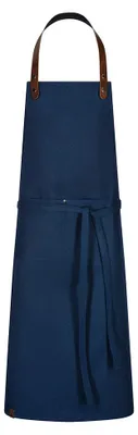 Produktbild von Latzschürze B 75 x L 100 cm, royal blue : royal blue : 65% Polyester 35% Baumwolle