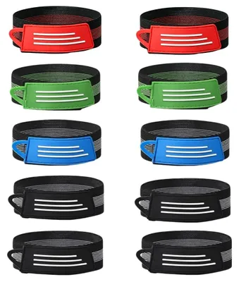 Productafbeelding van Fietsbroekhouders - Elastisch met klittenbandsluiting - 10 stuks in 4 kleuren