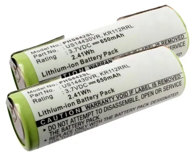 Produktbild von CELLONIC 2x Akku für Rasierer & Haarschneider Kompatibel mit Philips HS8020, HS8060, HS8420, KR112RRL - (650mAh, 3.7V)