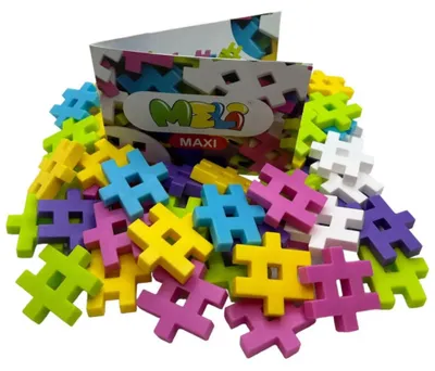 Productafbeelding van Meli Maxi Constructieset Roze – 120 creatieve bouwstenen voor meisjes vanaf 1 jaar