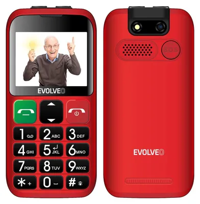 Obrázek produktu pro EVOLVEO EasyPhone ET, mobilní telefon pro seniory s nabíjecím stojánkem, červená